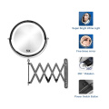 unique round shape extensible mounted wall makeup mirrors to wall